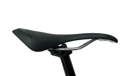 saddle on white background with clipping pathの写真素材