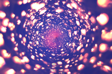 The Colorful round bokeh blurred abstract pattern background.の写真素材