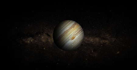 Jupiter on space background.の写真素材