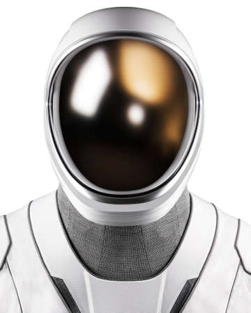 Space suits isolated on white background with clipping path.