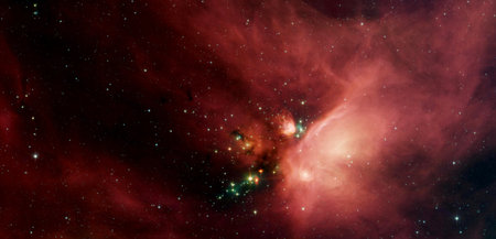 Colorful space background.の写真素材
