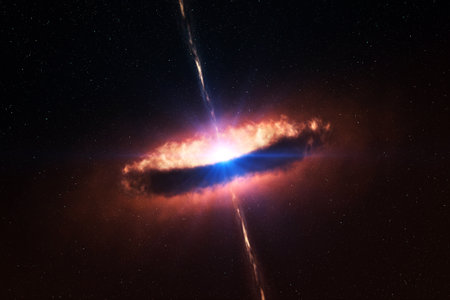 Colorful space background.の写真素材