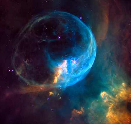 Colorful space background.の写真素材
