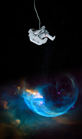 Astronaut and space background.の写真素材