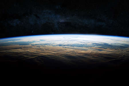 Planet Earth on space background. Elements of this image furnishedの写真素材