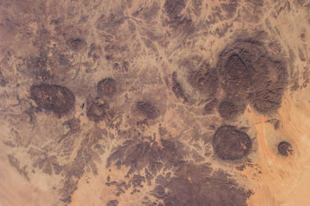 Top view of sahara desert. Elements of this image furnishedの写真素材