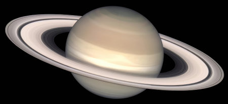Saturn on space background. Elements of this image furnished by .の写真素材