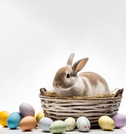 Happy easter day background. Ai generated.の素材
