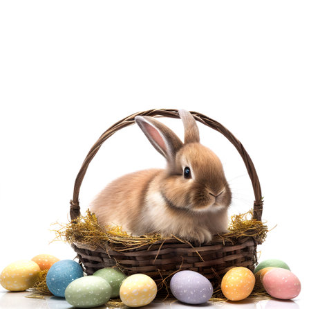 Happy easter day background. Ai generated.の素材