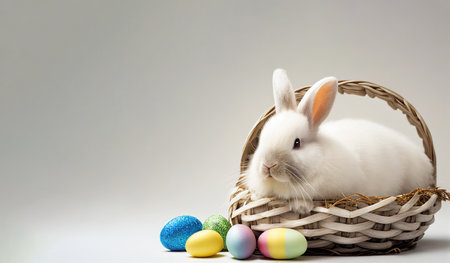 Happy easter day background. Ai generated.の素材