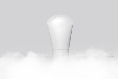lotion tube mockup isolated on white background.の写真素材