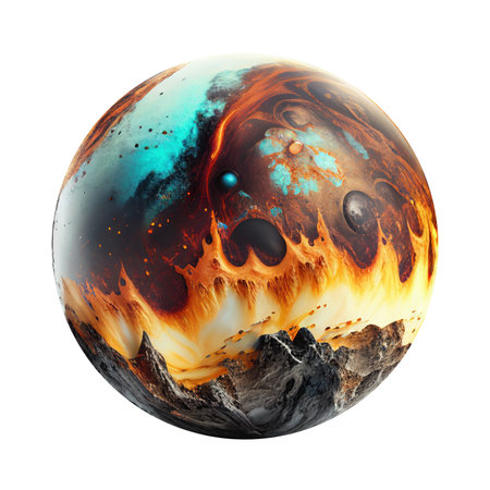 Imagery of imaginary planets for your cosmic image. Ai generated.の写真素材