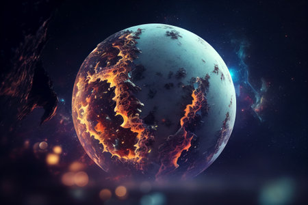 Imagery of imaginary planets for your cosmic image. Ai generated.の写真素材