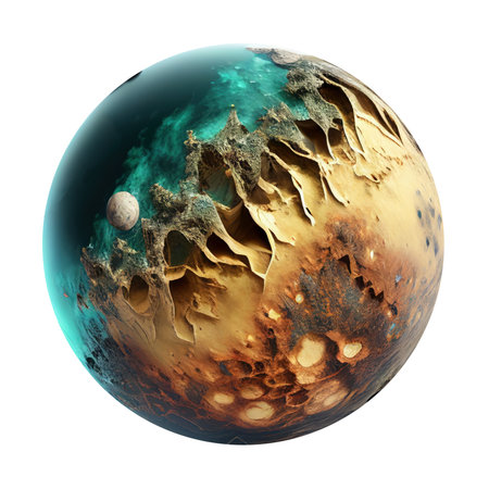 Imagery of imaginary planets for your cosmic image. Ai generated.の素材