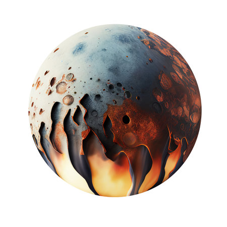Imagery of imaginary planets for your cosmic image. Ai generated.の素材