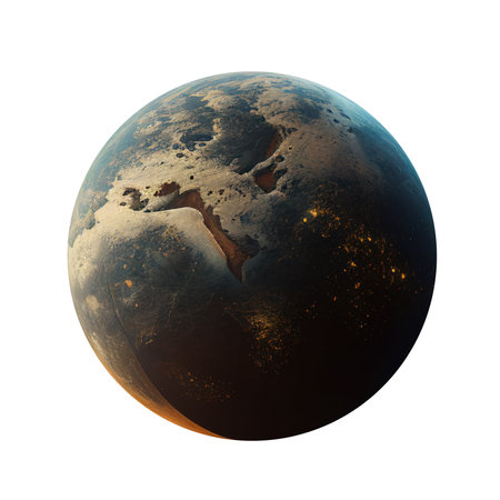 Imagery of imaginary planets for your cosmic image. Ai generated.の素材
