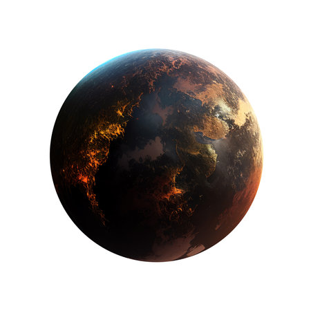 Imagery of imaginary planets for your cosmic image. Ai generated.の素材