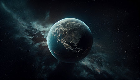 Imagery of imaginary planets for your cosmic image. Ai generated.の素材