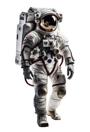Space suits isolated on white background.  Ai generated.の素材