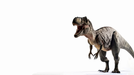 T-Rex dinosaur isolated on white background. Ai generated.の素材