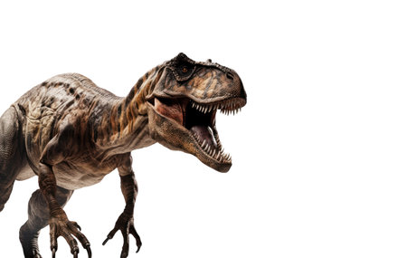 T-Rex dinosaur isolated on white background. Ai generated.の素材