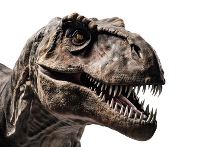 T-Rex dinosaur isolated on transparent background. Ai generated.の素材