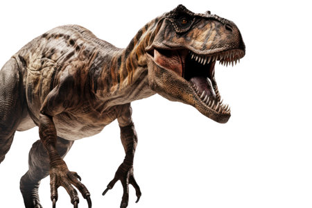 T-Rex dinosaur isolated on transparent background. Ai generated.の素材