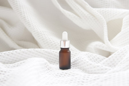 Serum bottle isolated on white background.の写真素材