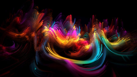The abstract colorful line texture background. ai generatedの素材