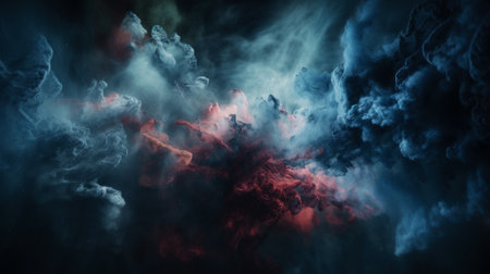 Space and glowing nebula background.  Ai generated.の素材