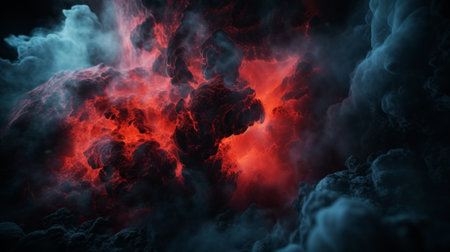 Space and glowing nebula background.  Ai generated.の素材