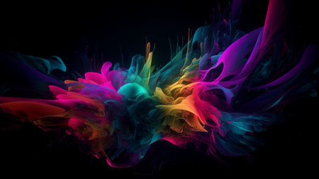 The abstract colorful line texture background. ai generatedの素材