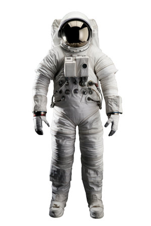Space suits isolated on transparent background.  Ai generated.の素材