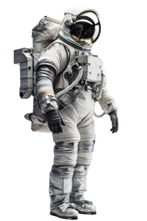 Space suits isolated on transparent background.  Ai generated.の素材