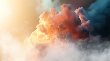 Space and glowing nebula background.  Ai generated.の素材