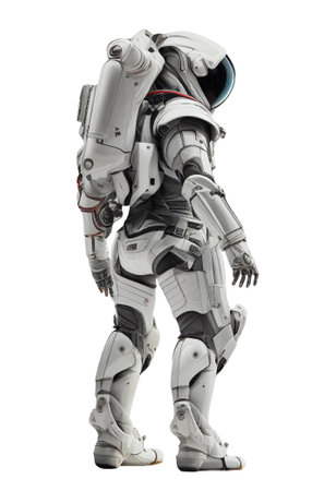 Space suits isolated on space background.  Ai generated.の素材