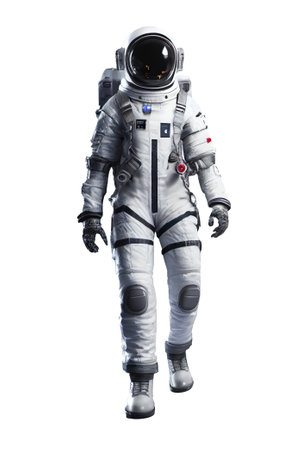 Space suits isolated on transparent background.  Ai generated.の素材
