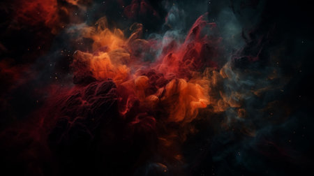 Space and glowing nebula background.  Ai generated.の素材
