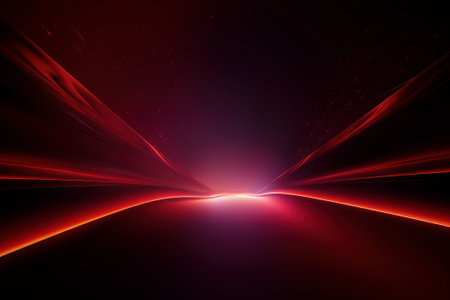 Space and glowing red nebula background.  Ai generated.の素材