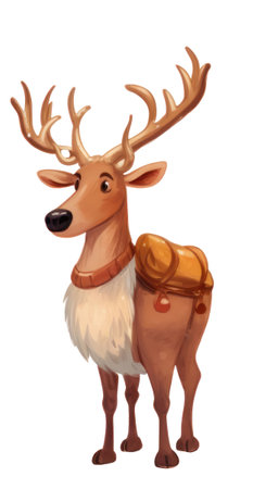 Christmas Element for decoration. Reindeer. ai generated.の素材