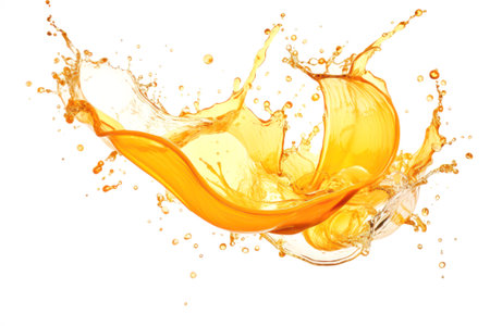 Orange juice splash. Tropical orange juice. Ai generated.の素材