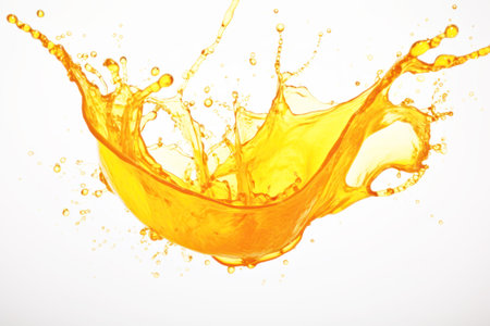 Orange juice splash. Tropical orange juice. Ai generated.の素材