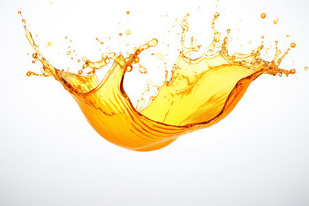Orange juice splash. Tropical orange juice. Ai generated.の素材