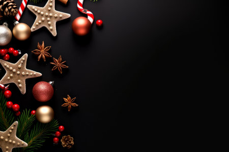 Christmas Element for decoration background. Ai generated.の素材