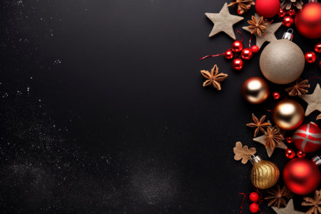 Christmas Element for decoration background. Ai generated.の素材