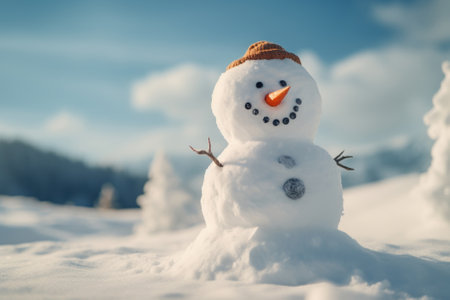 Christmas Element for decoration. Snowman. ai generated.の素材
