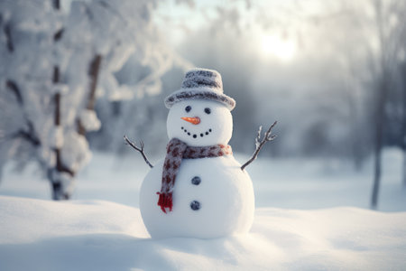 Christmas Element for decoration. Snowman. ai generated.の素材