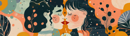Create a visually striking graphic representation of the intangible feeling of connection and intimacyの素材