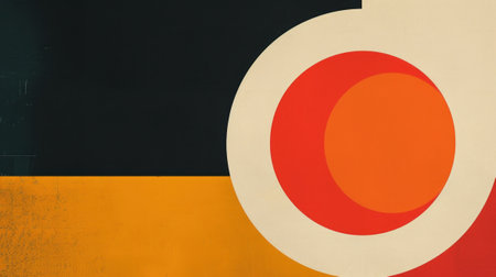 Design a graphic composition using a limited color palette and distressed textures for a vintage lookの素材