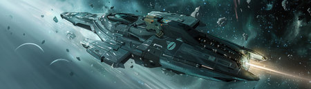 A starships robot ingeniously employs hitech gadgets to interact with unseen forces pushing the boundaries of space explorationの素材